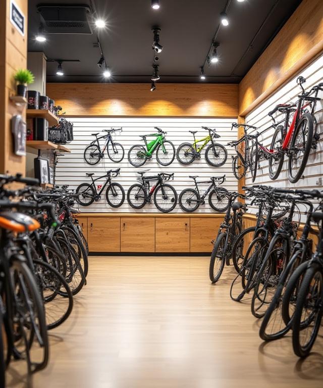 Interno del negozio Ciclo Arco con biciclette esposte e un'atmosfera accogliente